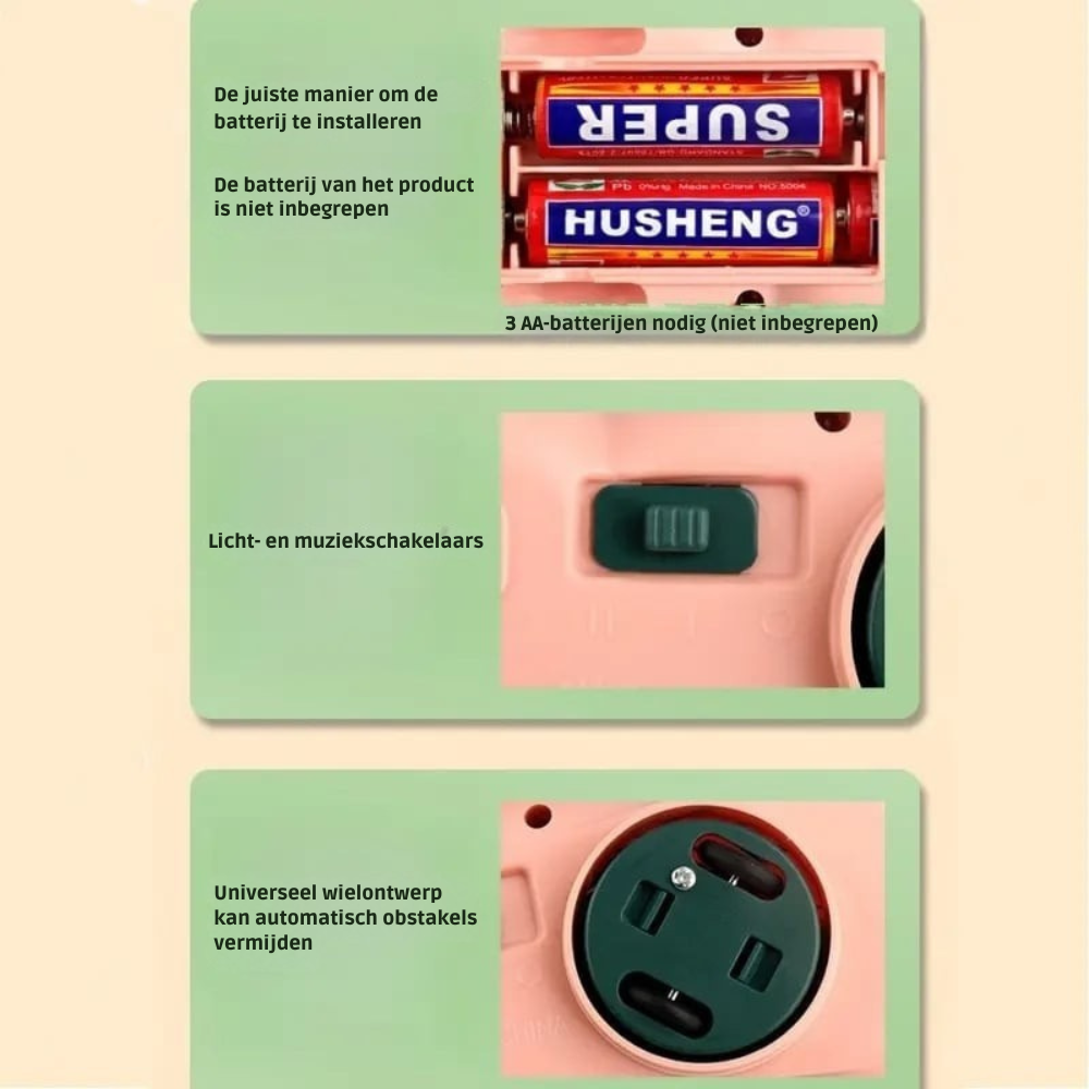 Lichtgevend muzikaal kruipend rupsbeestje