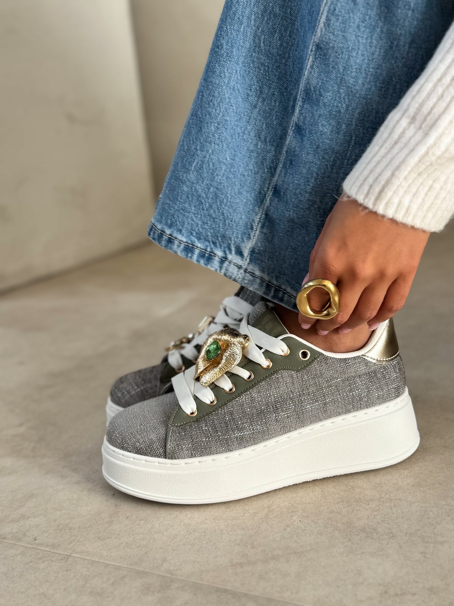 Seliane | Sneakers in kaki