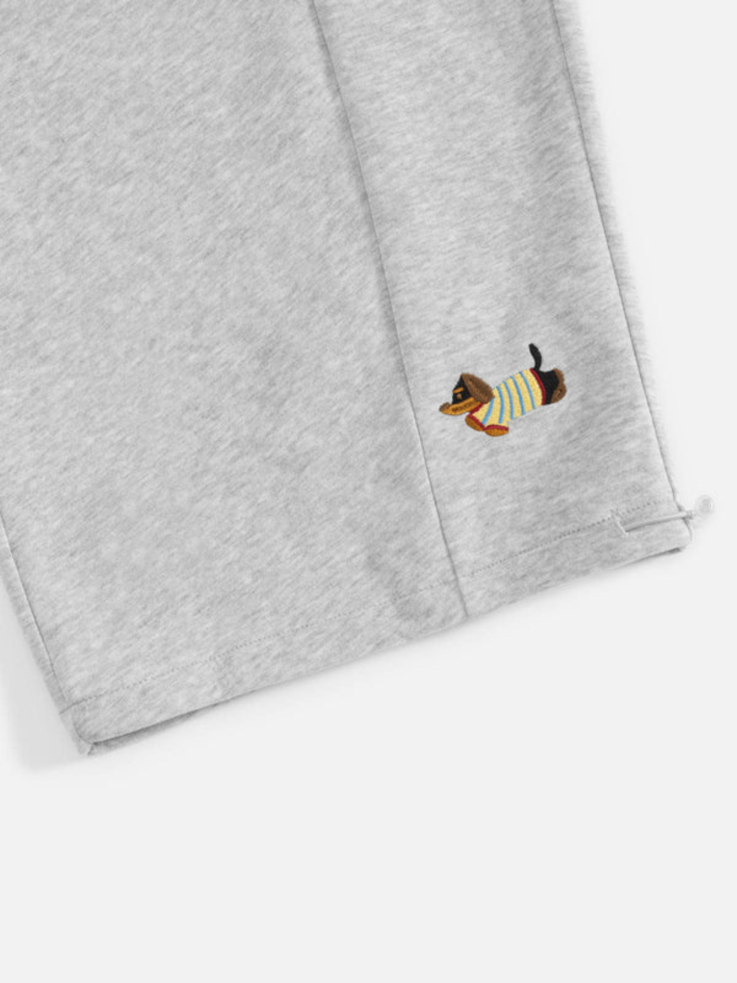 Mooibelle geborduurde joggingbroek met puppy-print