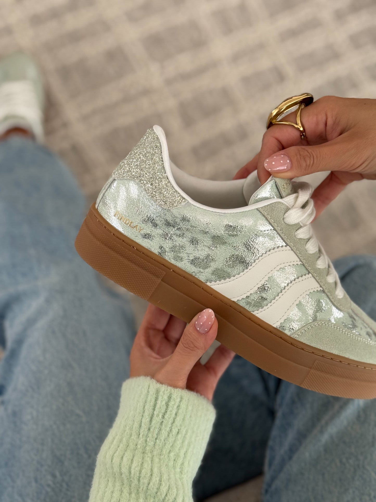 Manuella | Sneakers in aquamarijn