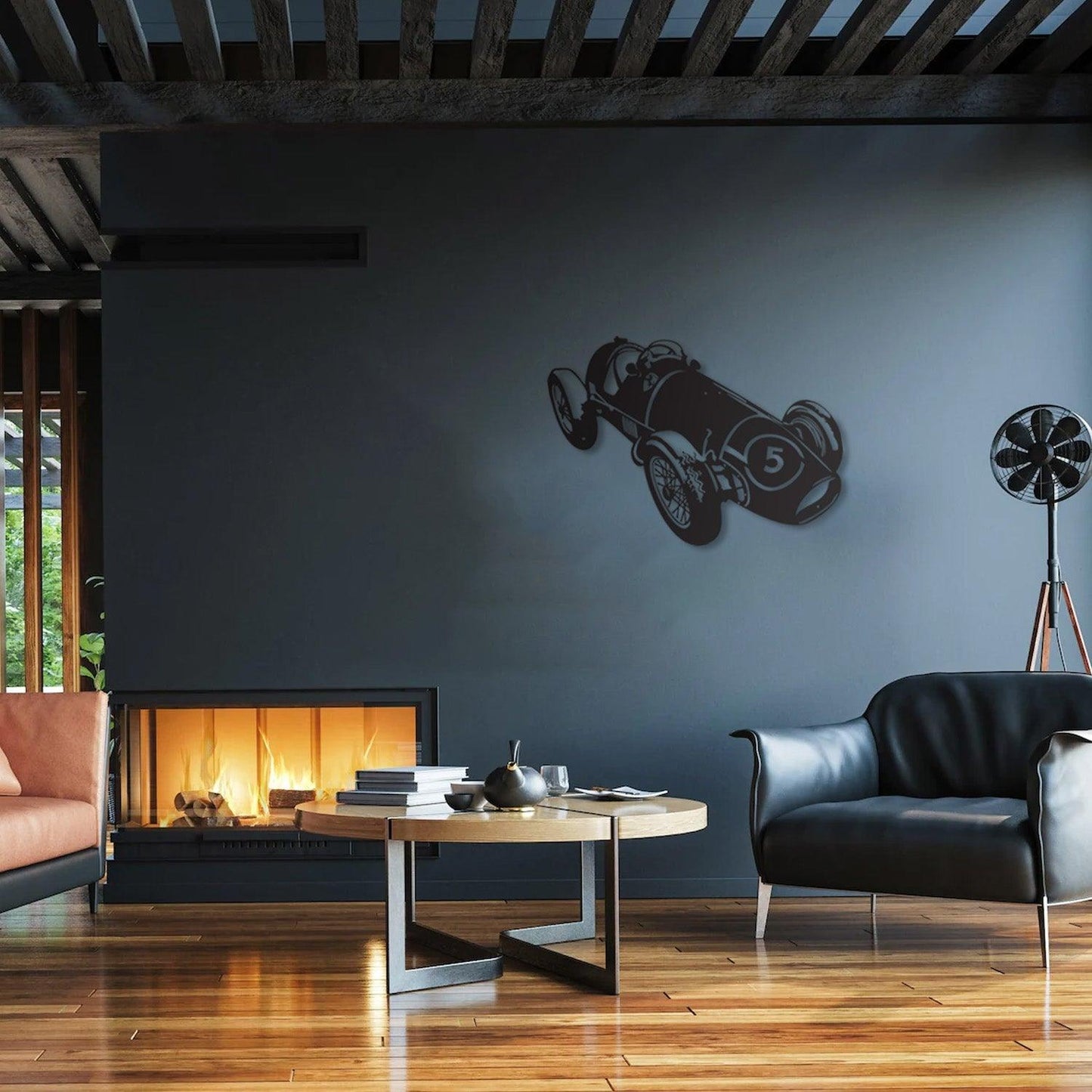 Metalen wanddecoratie - Ferrari 500