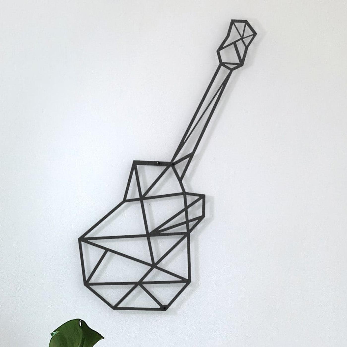 Metalen wanddecoratie - Gitaar