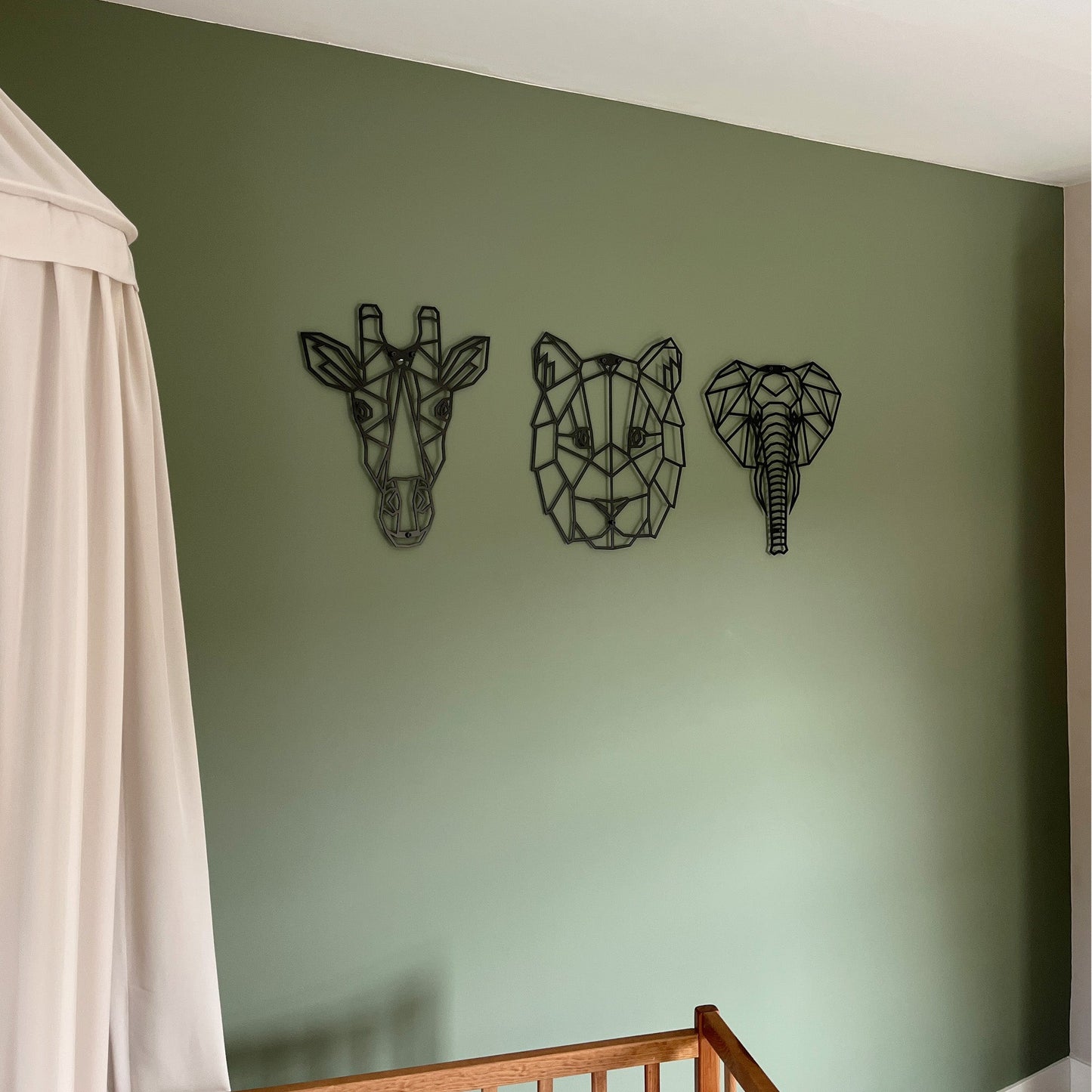 Metalen wanddecoratie - Jungle dieren
