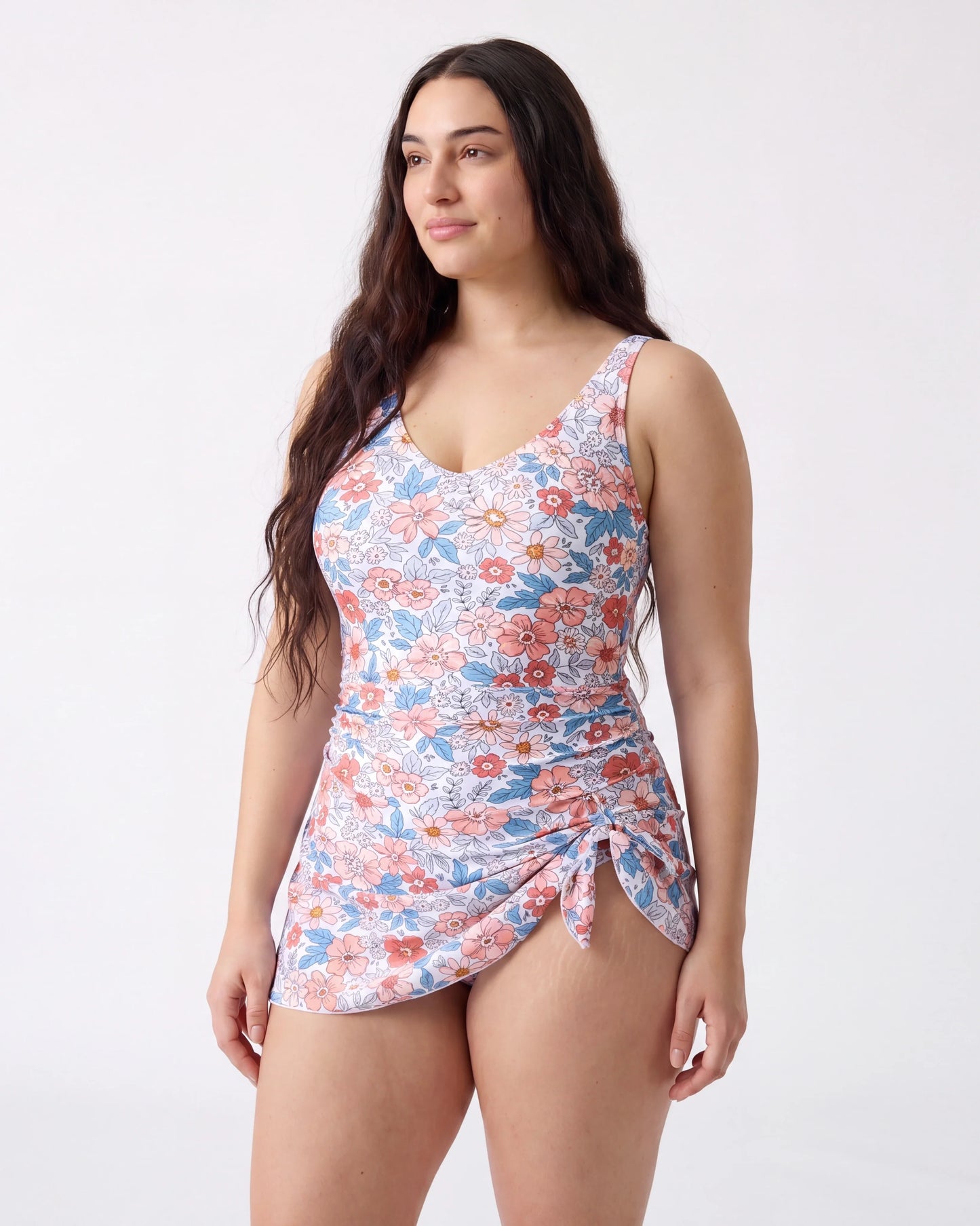 2-in-1 zwemjurk met vormgevend effect