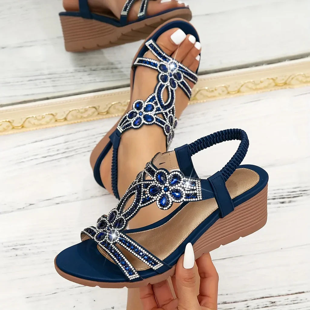 Stijlvolle orthopedische sandalen met sleehak voor dames