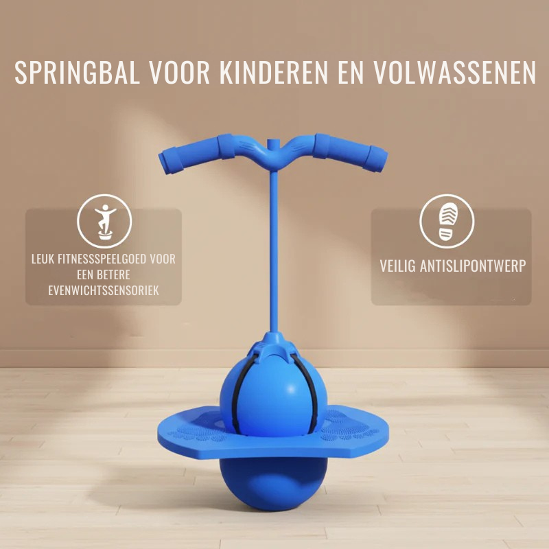 Plezier en fitness gaan altijd door💪 2-in-1 pogo-springer & balansbal