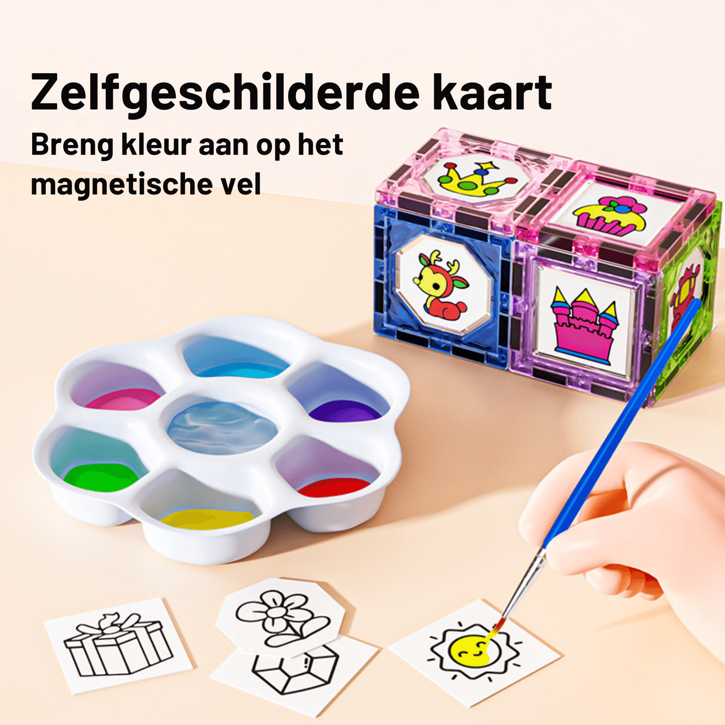 Prinses Waterverf magnetische tegels