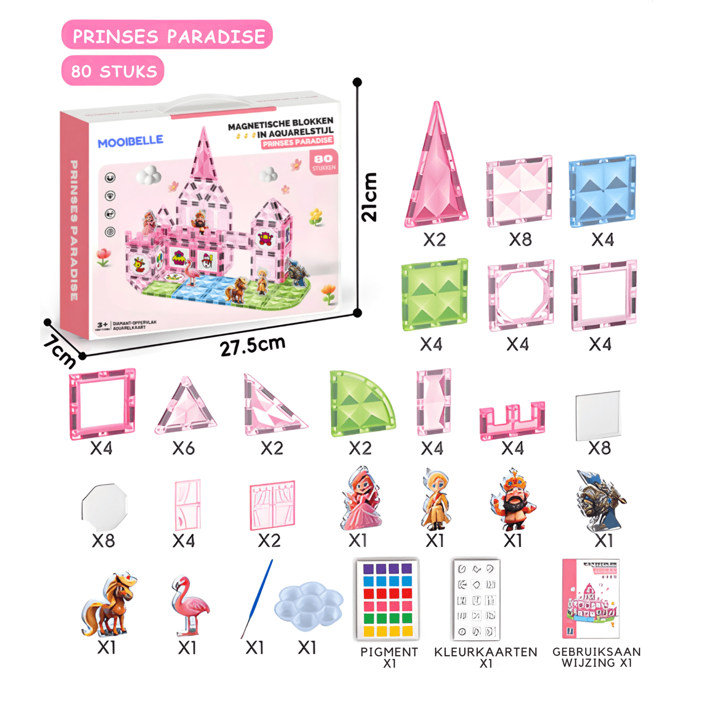 Prinses Waterverf magnetische tegels