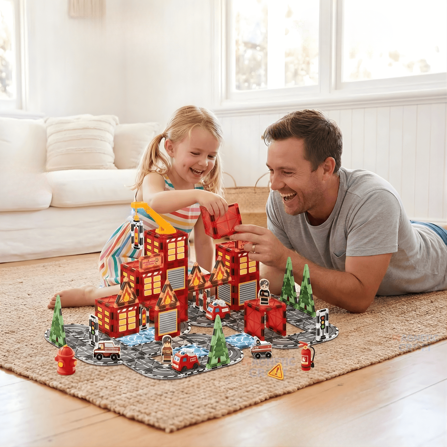 Magnetische tegels met brandweermotief