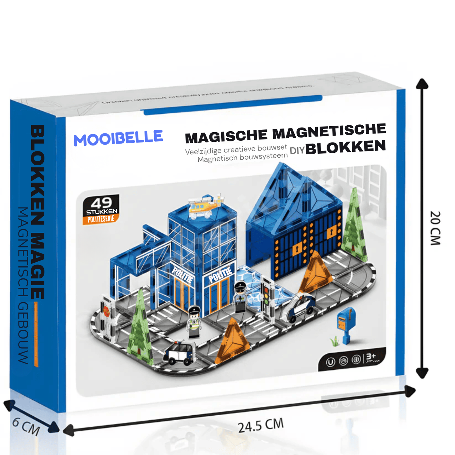 Magnetische tegels voor het politiebureau