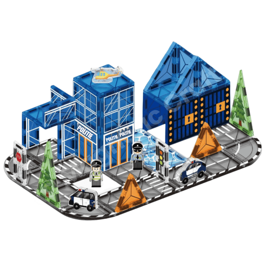 Magnetische tegels voor het politiebureau