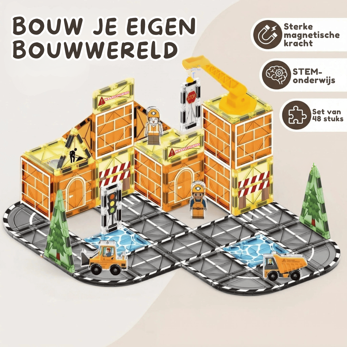 Bouwwereld magnetische tegels