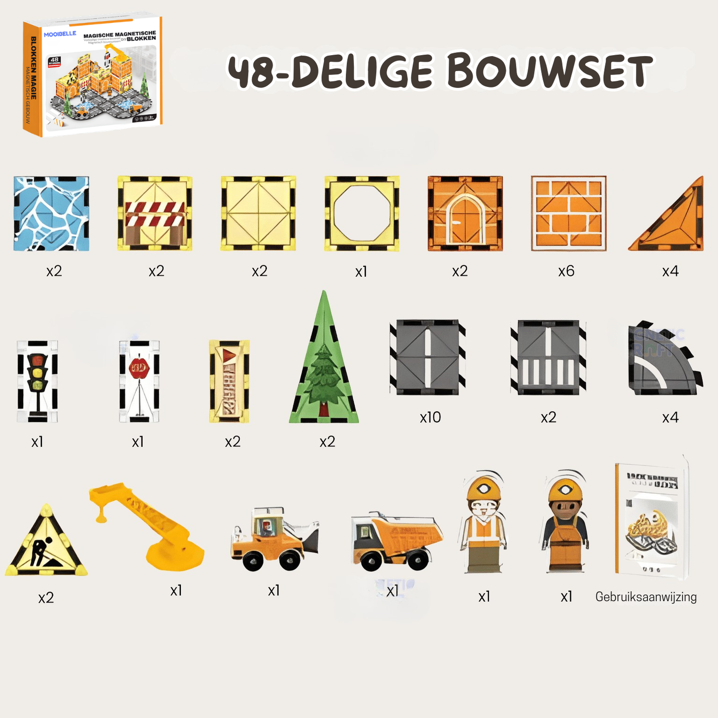 Bouwwereld magnetische tegels