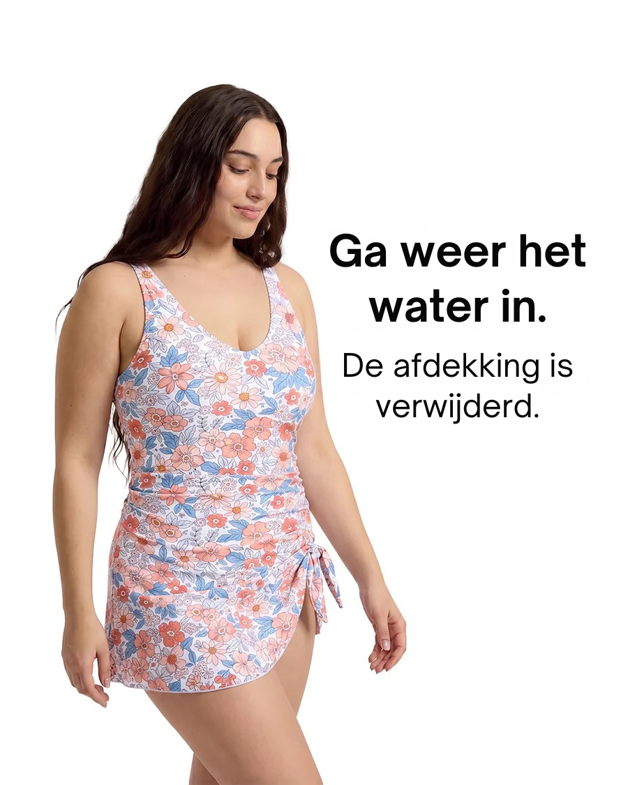 2-in-1 zwemjurk met vormgevend effect