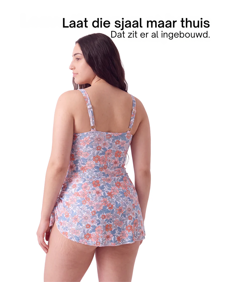 2-in-1 zwemjurk met vormgevend effect