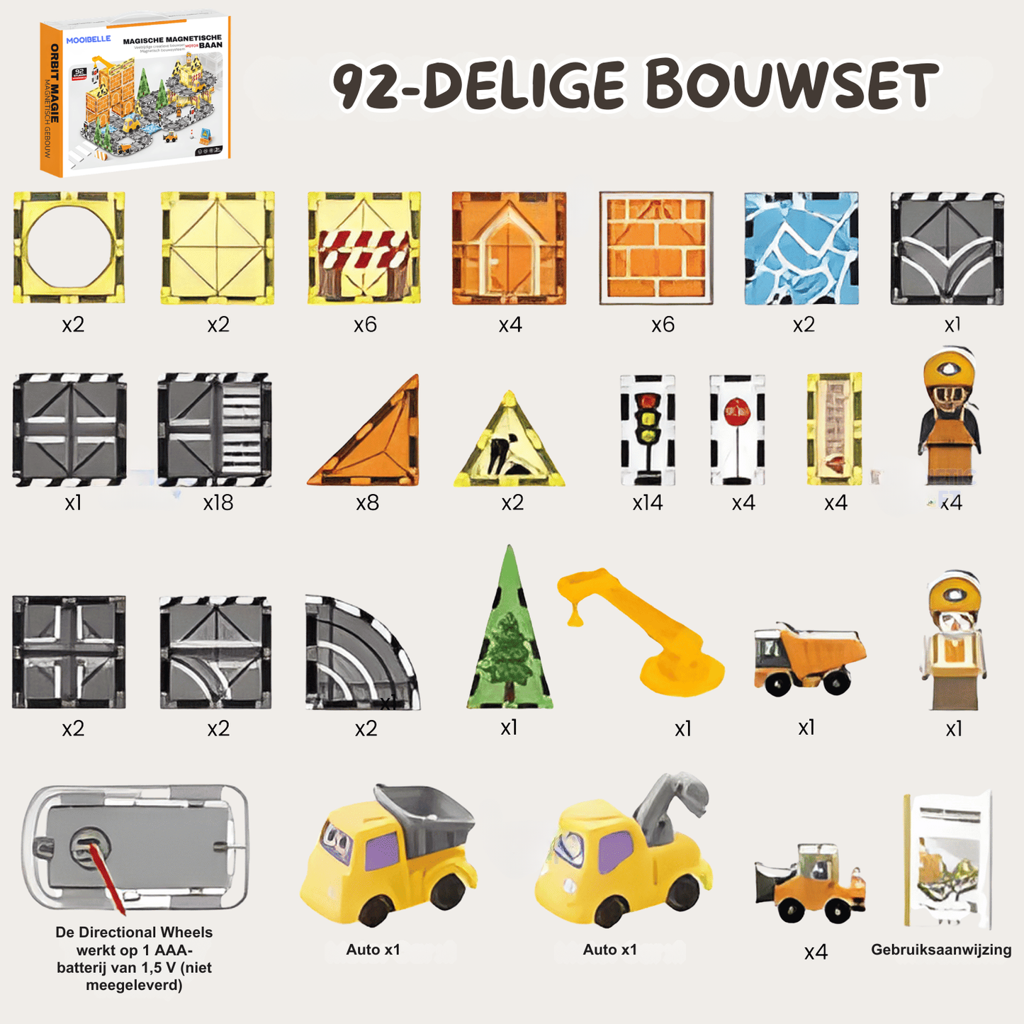 Bouwwereld magnetische tegels