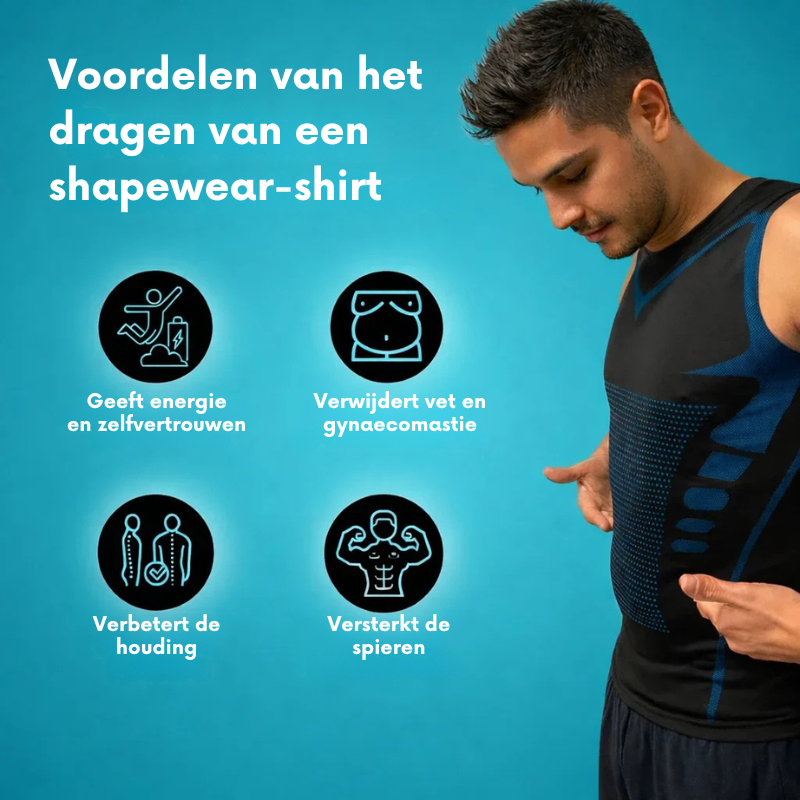 Mooibelle Shapewear-shirt voor mannen