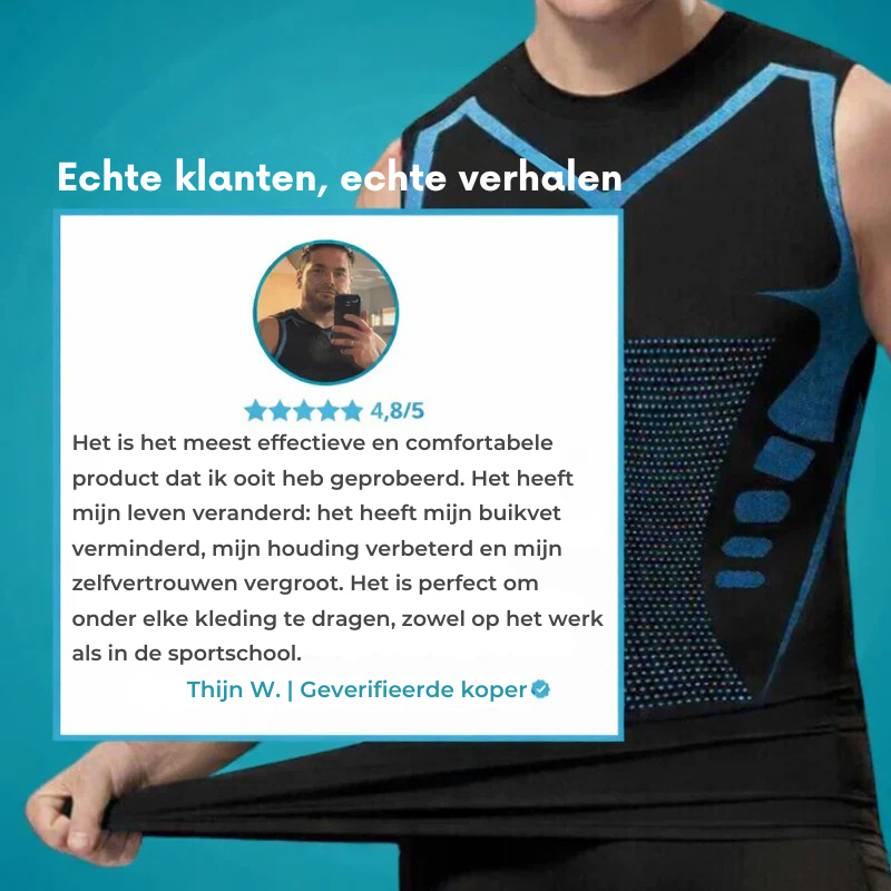 Mooibelle Shapewear-shirt voor mannen