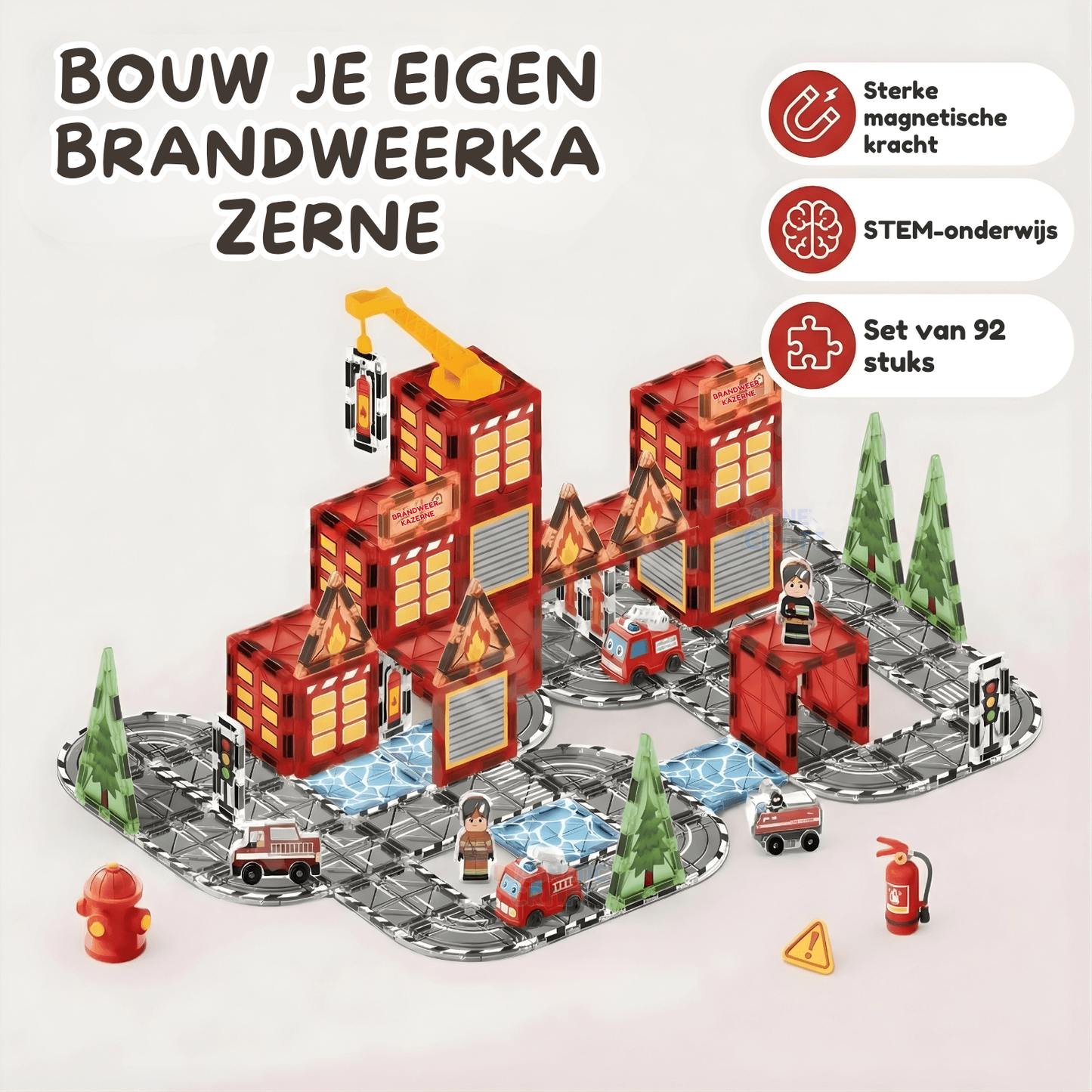 Magnetische tegels met brandweermotief
