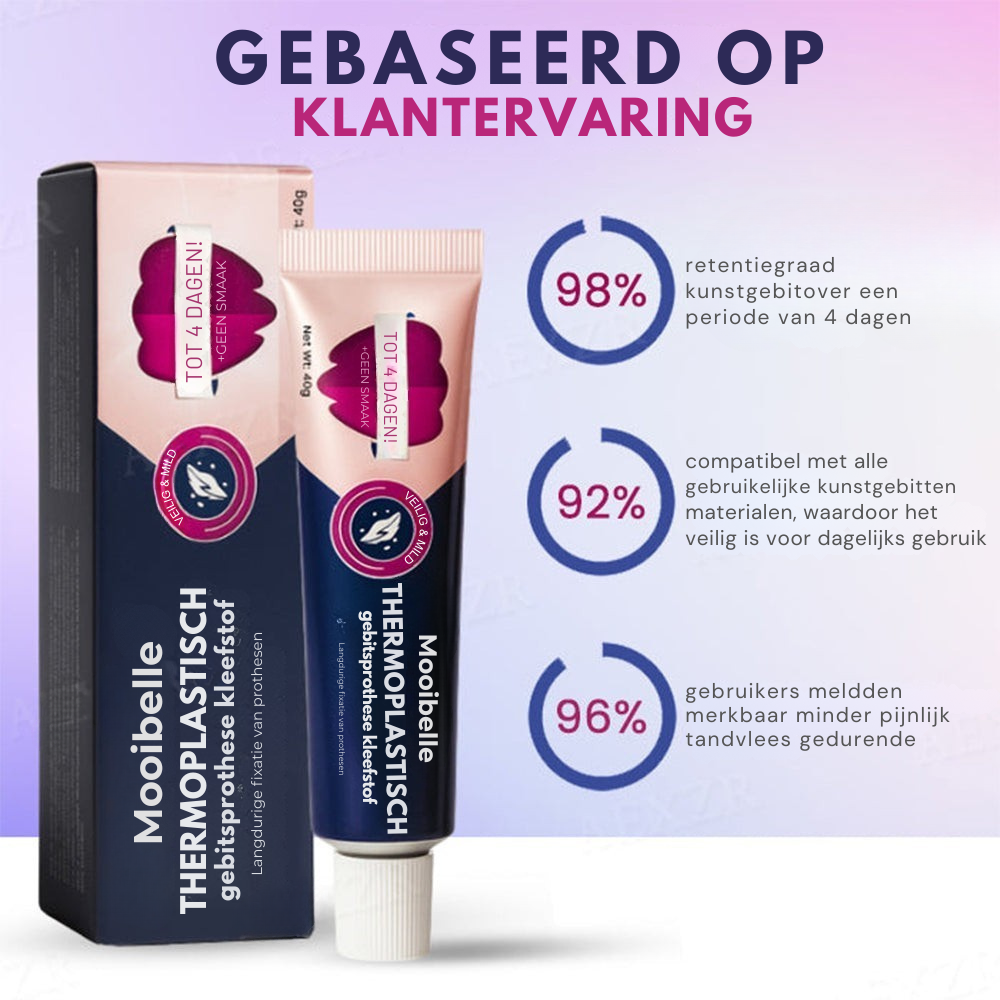 Mooibelle Thermoplastische kleefstof voor kunstgebitten