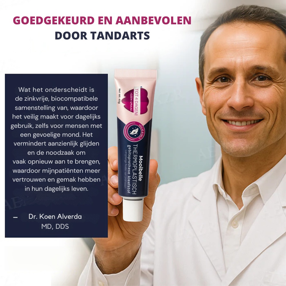 Mooibelle Thermoplastische kleefstof voor kunstgebitten