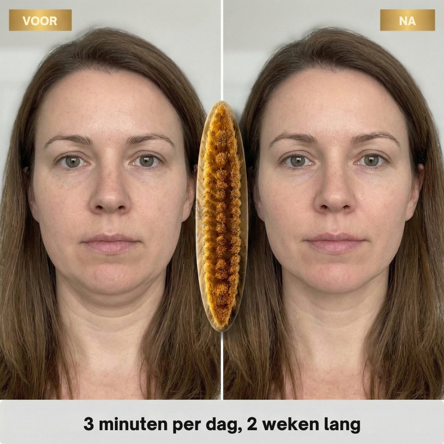 Gezichtsborstel voor het modelleren van de dubbele kin