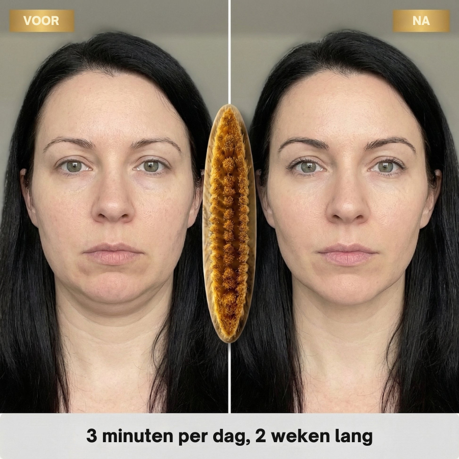 Gezichtsborstel voor het modelleren van de dubbele kin