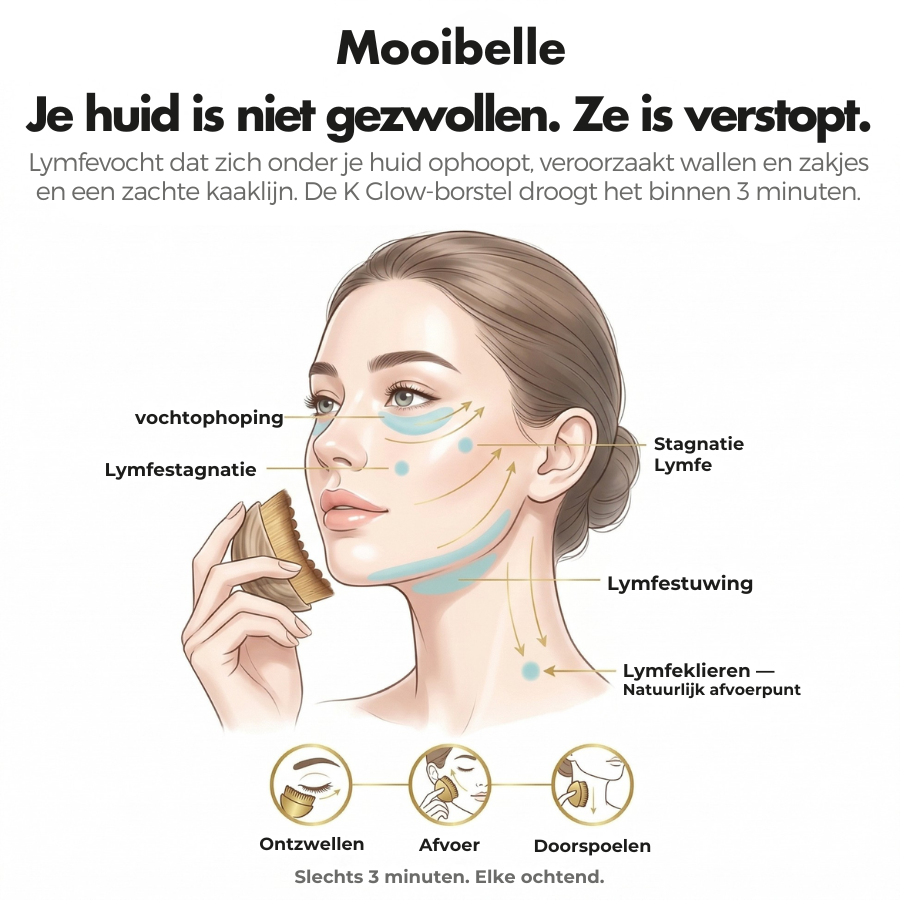 Gezichtsborstel voor het modelleren van de dubbele kin