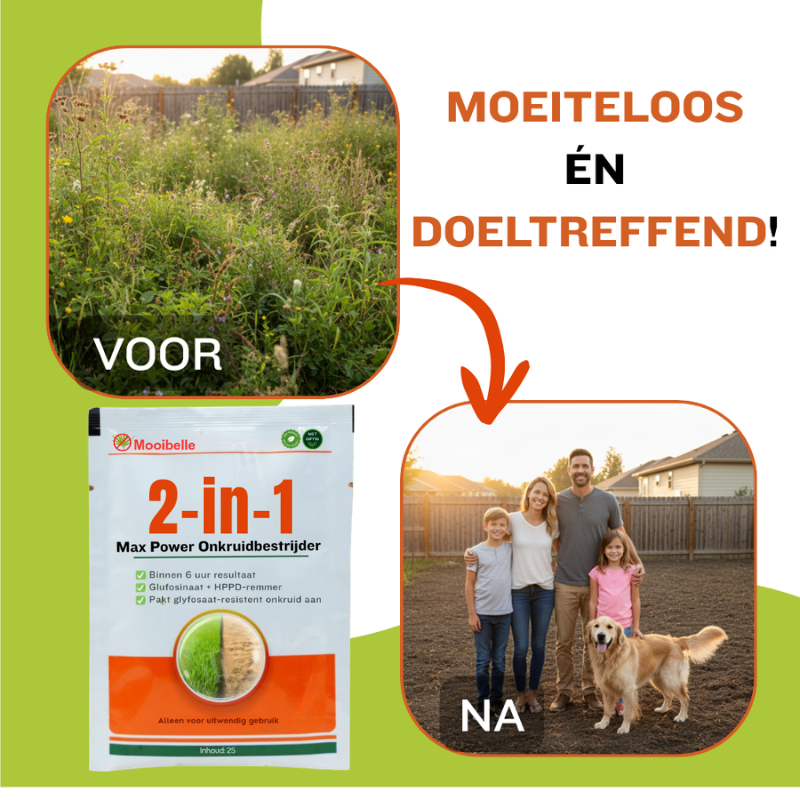Mooibelle 2-in-1 Max Power Onkruidbestrijder | Ziet onkruid al binnen 6 uur afsterven!