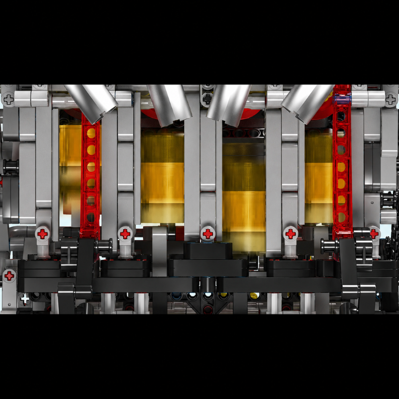Mooibelle 10130 F488 Bouwset met gemotoriseerde V8-motor | 2.718 stenen