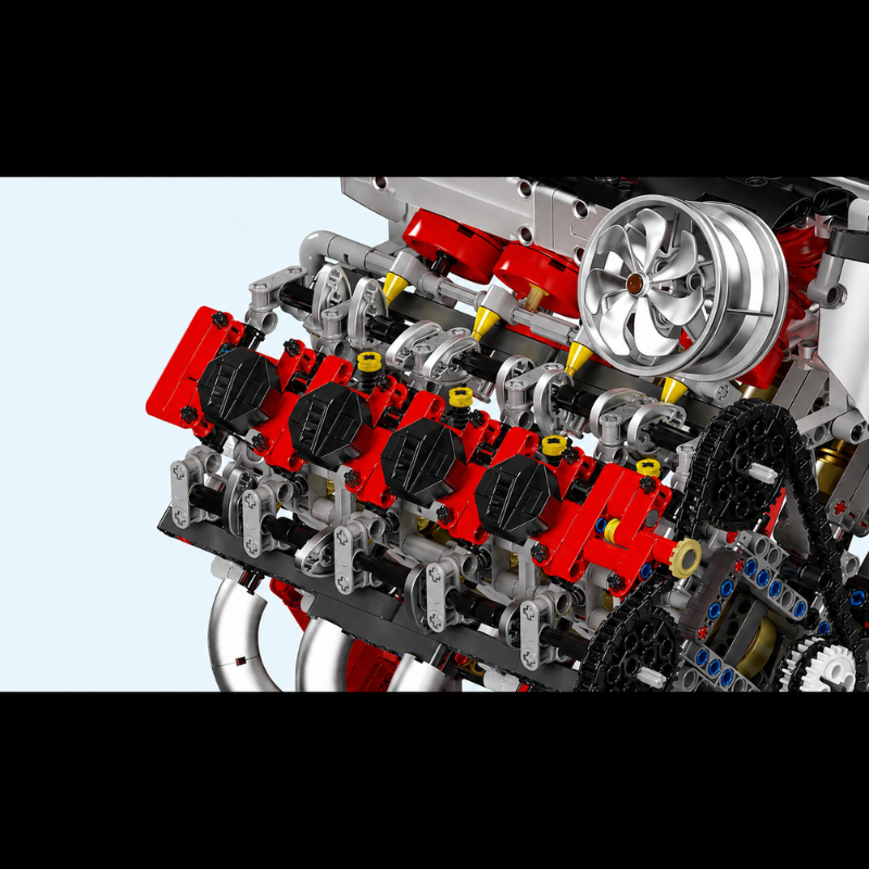 Mooibelle 10130 F488 Bouwset met gemotoriseerde V8-motor | 2.718 stenen