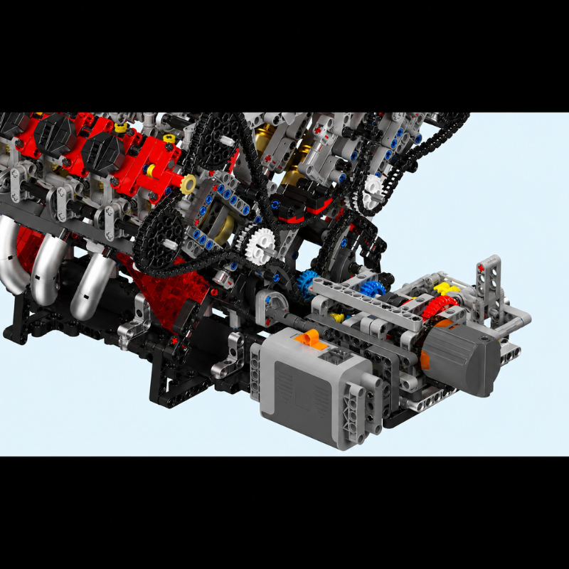 Mooibelle 10130 F488 Bouwset met gemotoriseerde V8-motor | 2.718 stenen