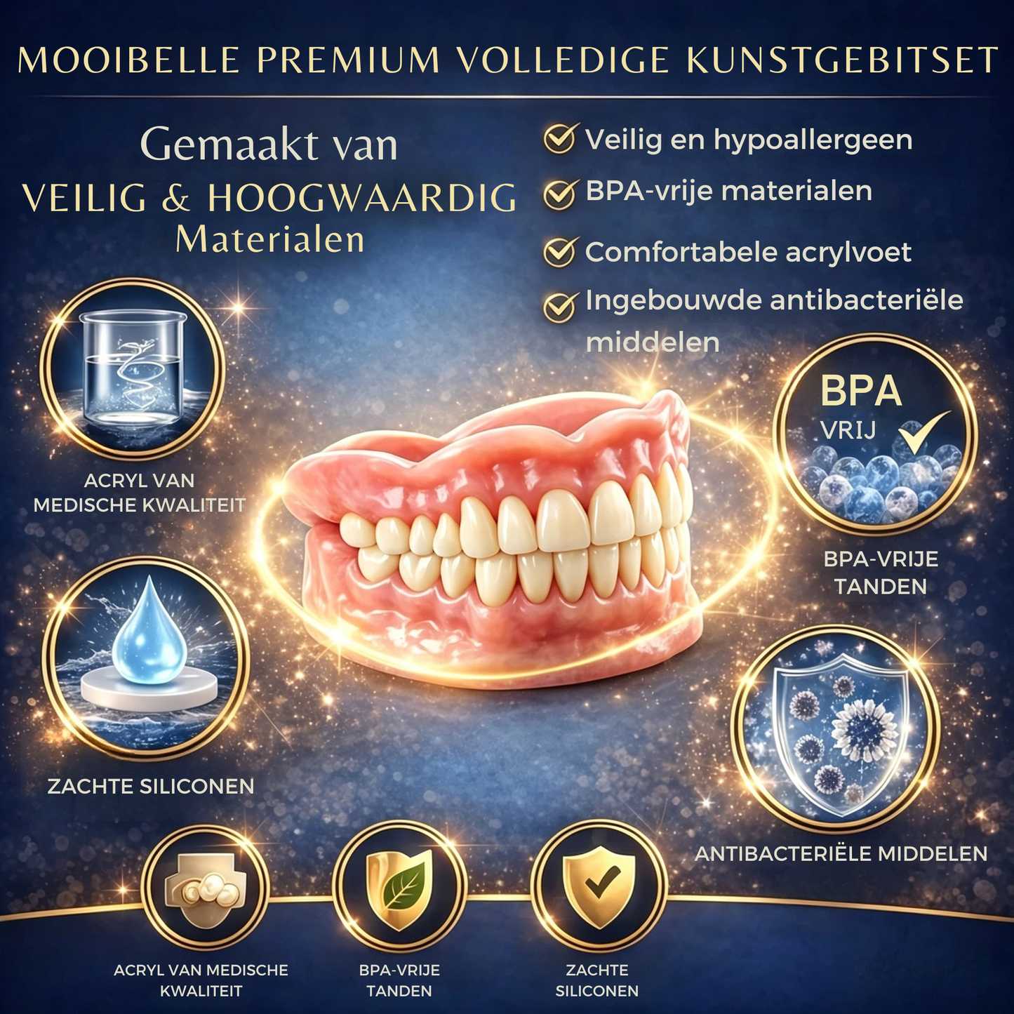 Premium volledige kunstgebitset