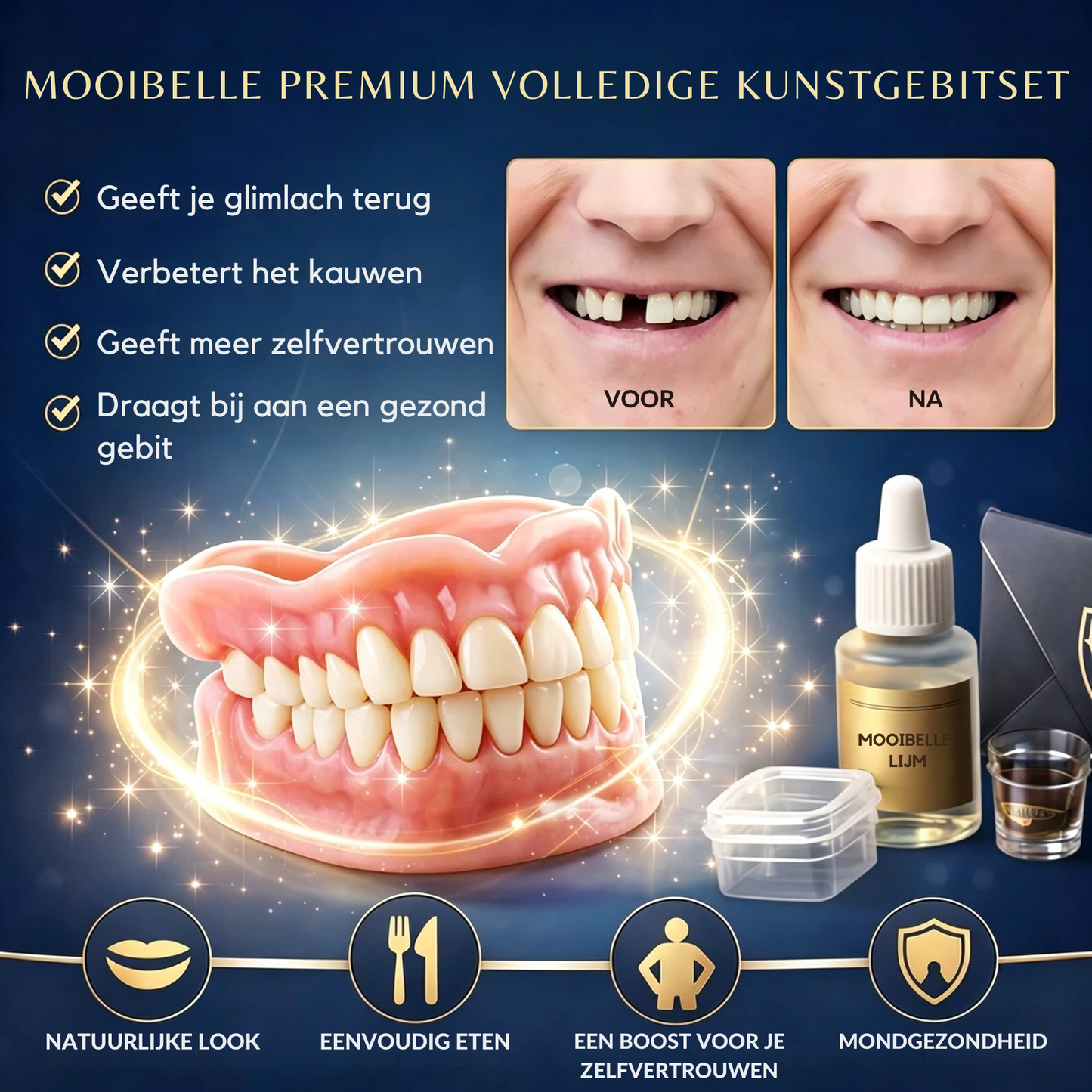 Premium volledige kunstgebitset