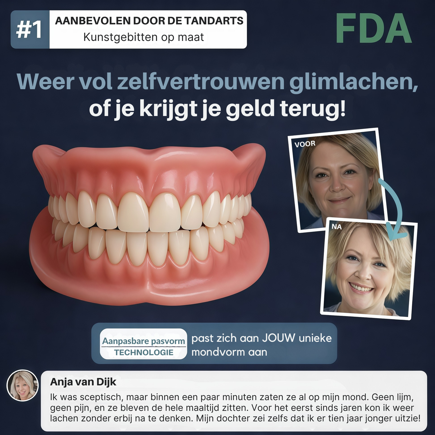 Premium volledige kunstgebitset