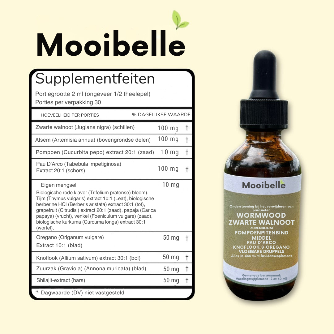 Mooibelle-Zwarte walnoot-alsem parasietenreiniger