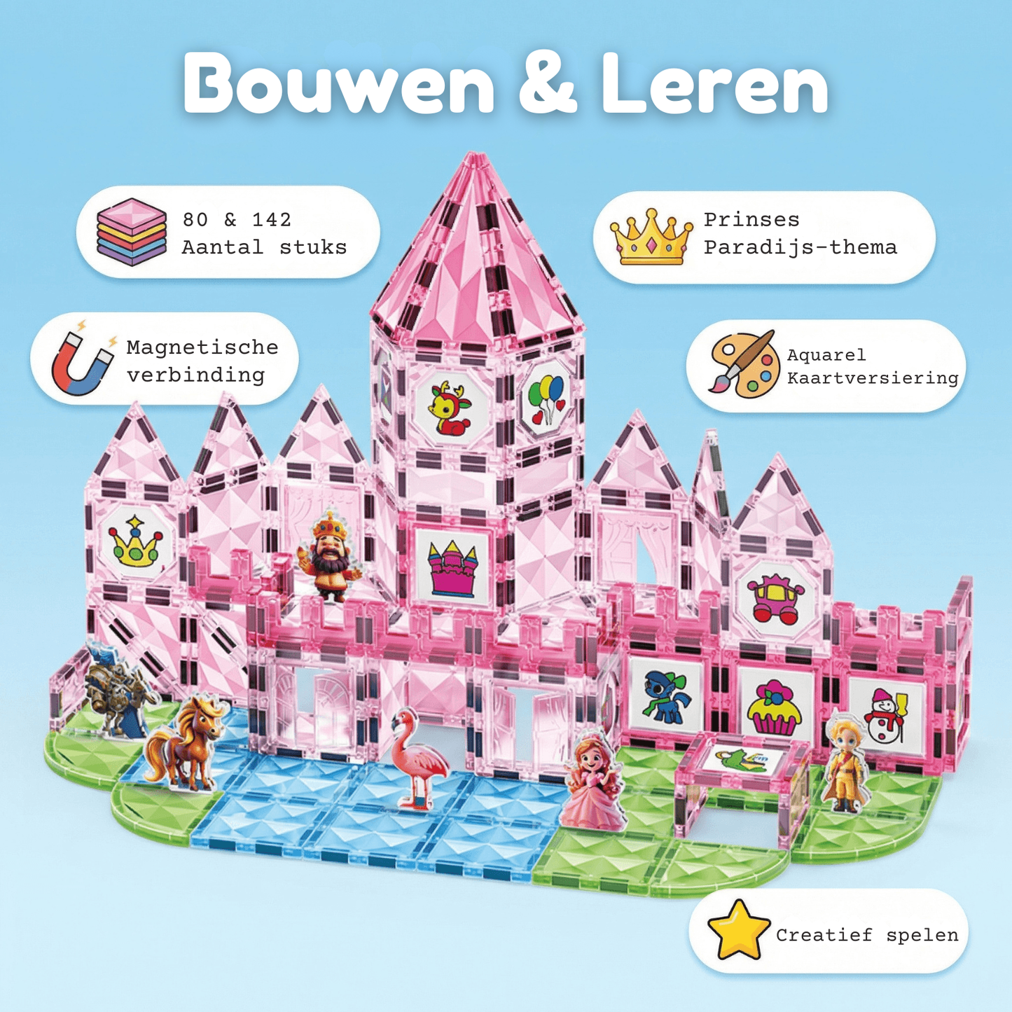 Prinses Waterverf magnetische tegels