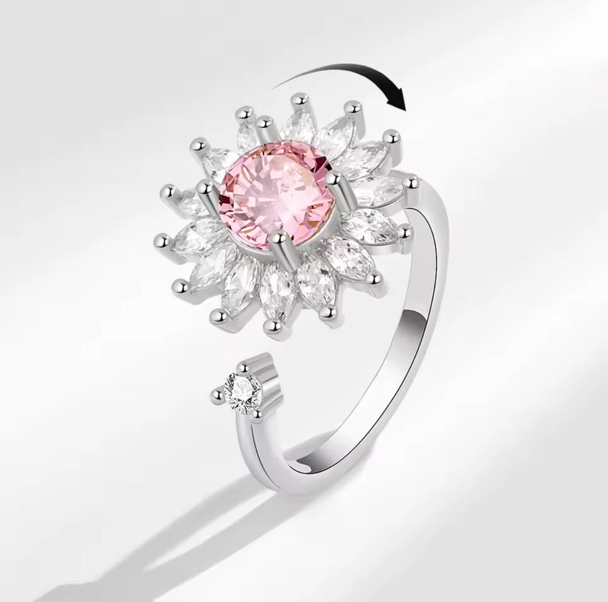 Anti-stressring met bloemmotief