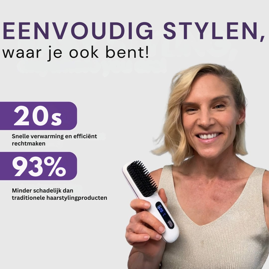[NIEUW] Mooibelle draagbare stijltangborstel - GoBrush PRO