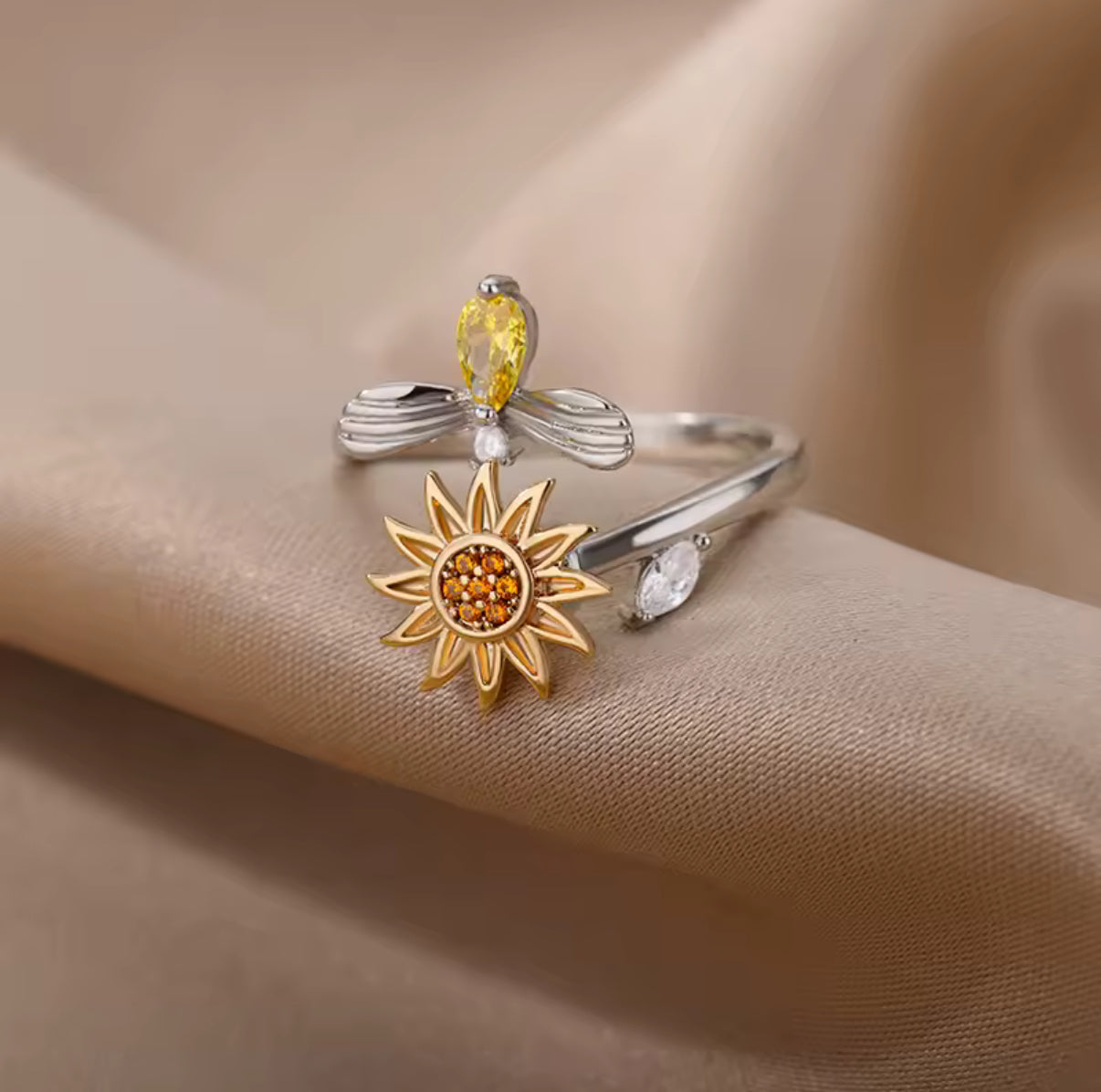 Anti-stressring Zonnebloem