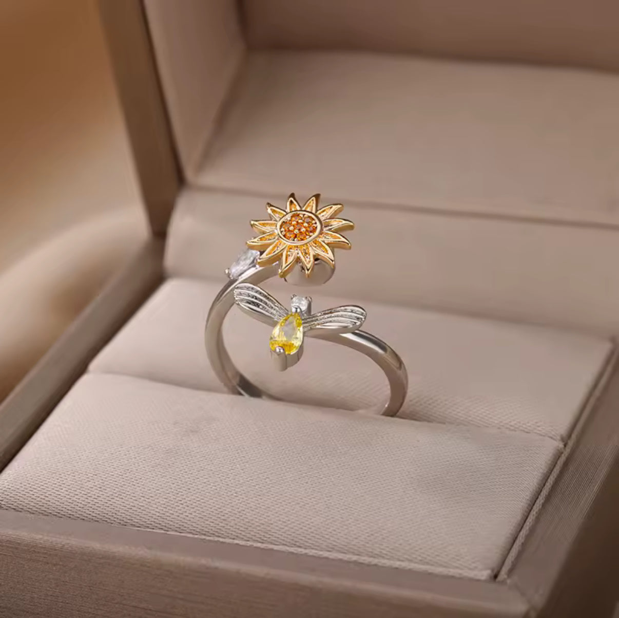 Anti-stressring Zonnebloem