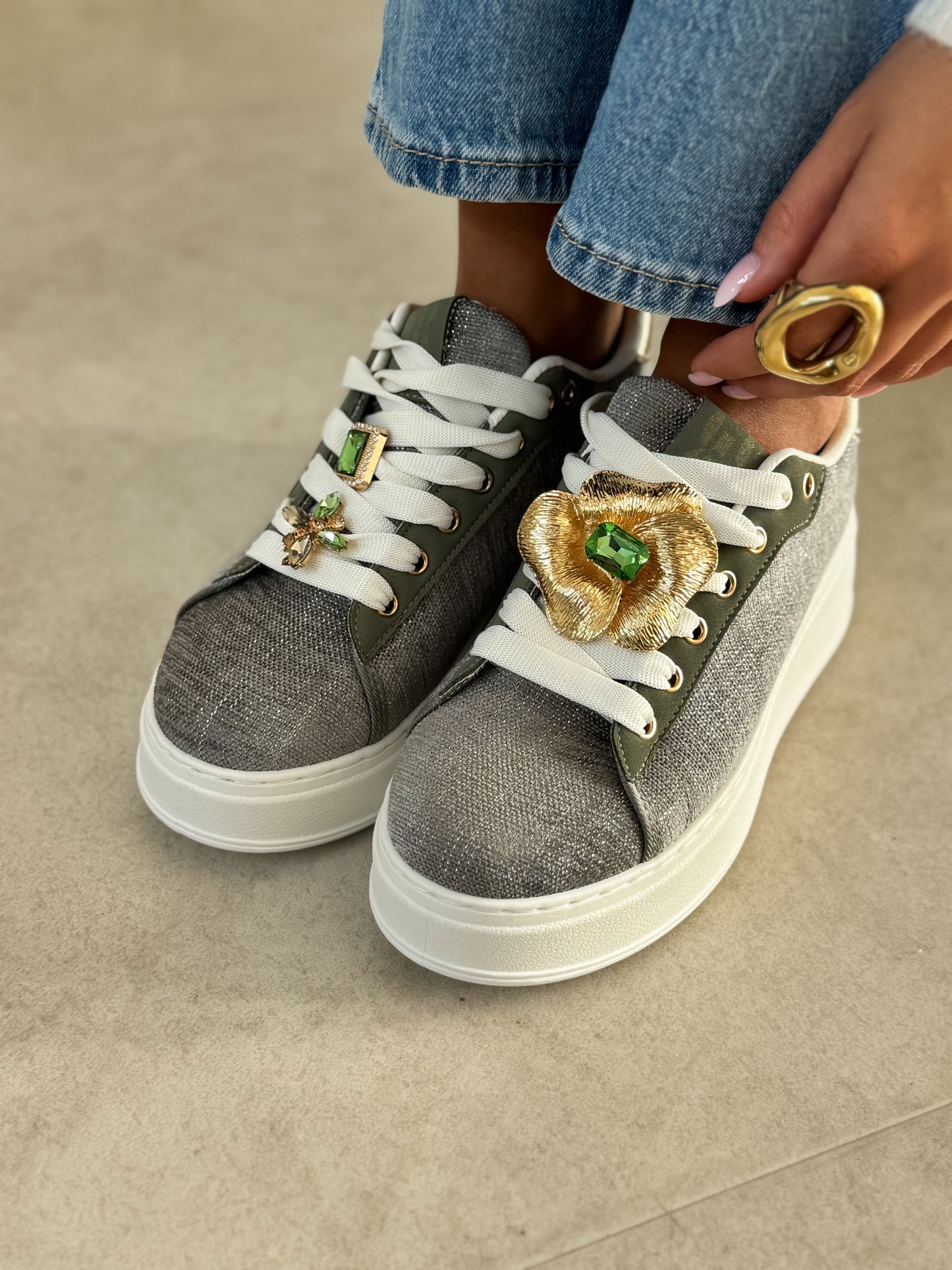 Seliane | Sneakers in kaki
