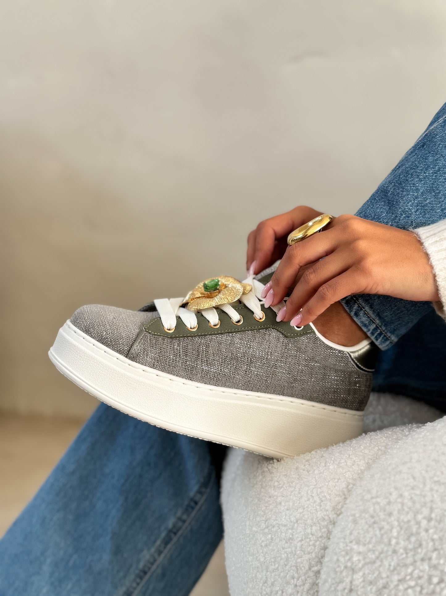 Seliane | Sneakers in kaki