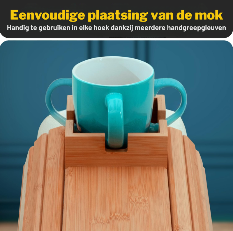 Bamboe bank bekerhouder – By Mooibelle