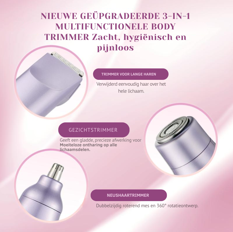 2-in-1 apparaat voor lichaams- en gezichtshaarverwijdering