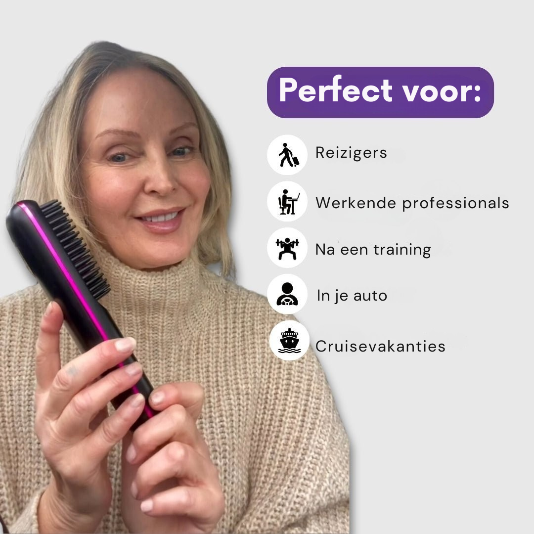 [NIEUW] Mooibelle draagbare stijltangborstel - GoBrush PRO