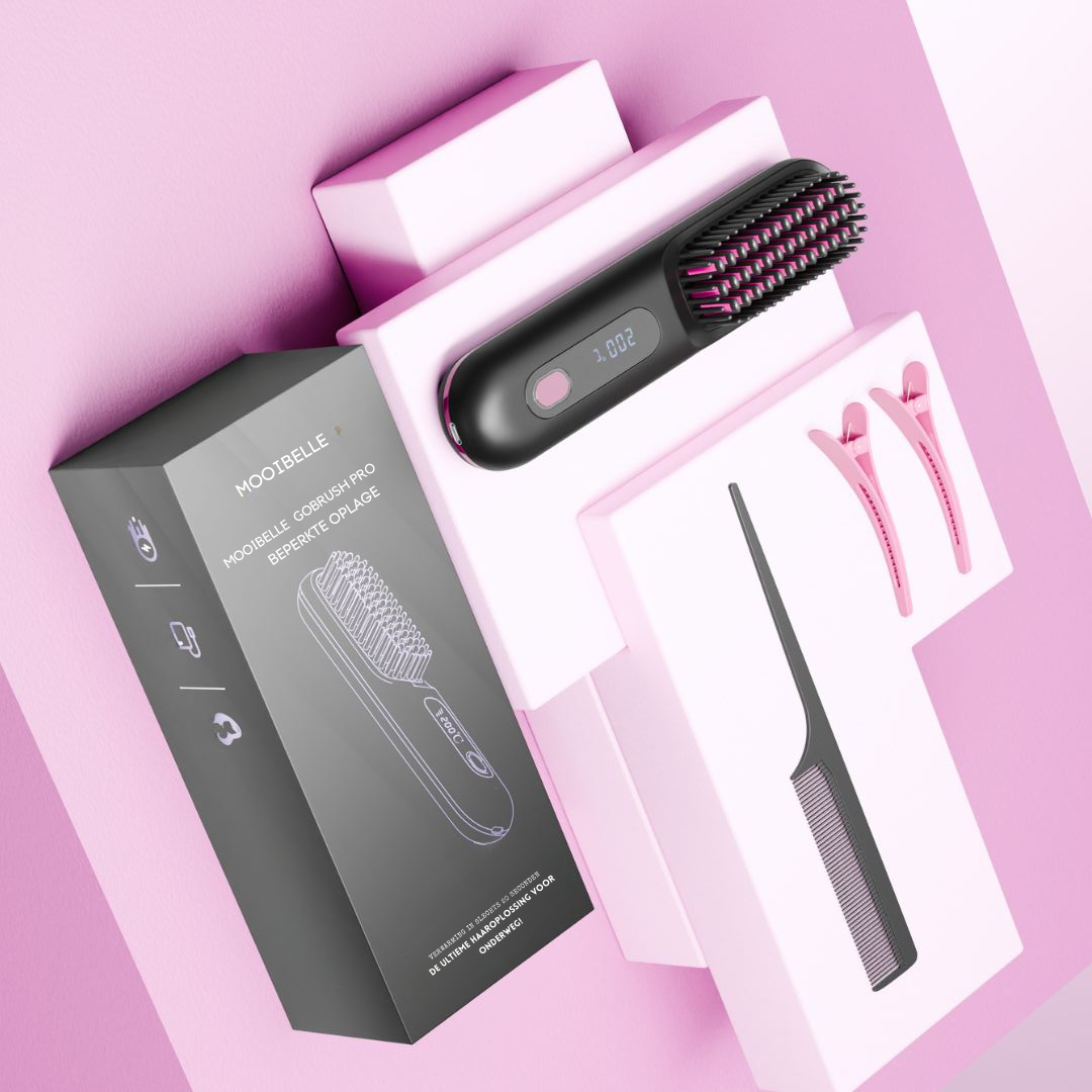[NIEUW] Mooibelle draagbare stijltangborstel - GoBrush PRO