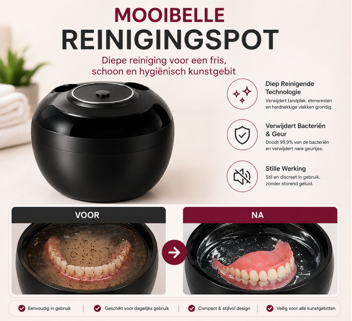 Mooibelle | Kunstgebit Reinigingspot