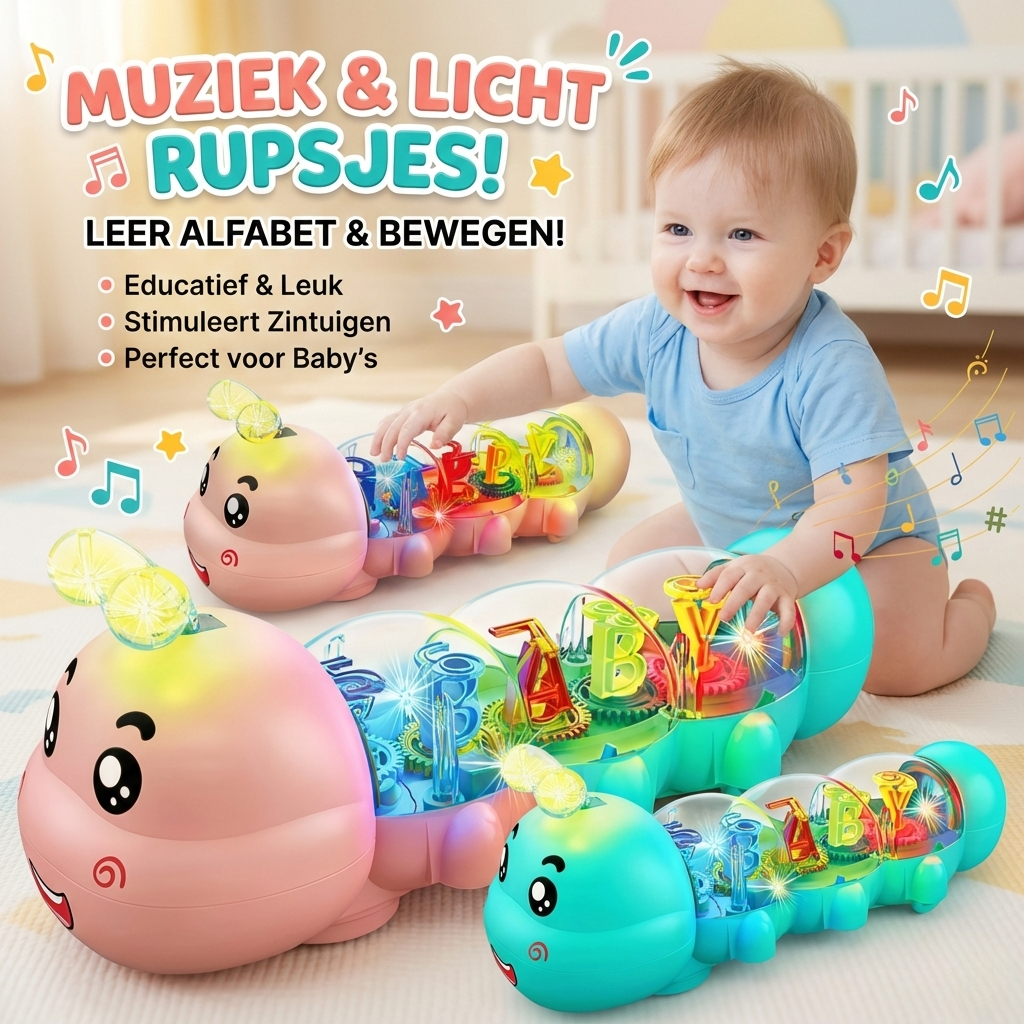 Lichtgevend muzikaal kruipend rupsbeestje
