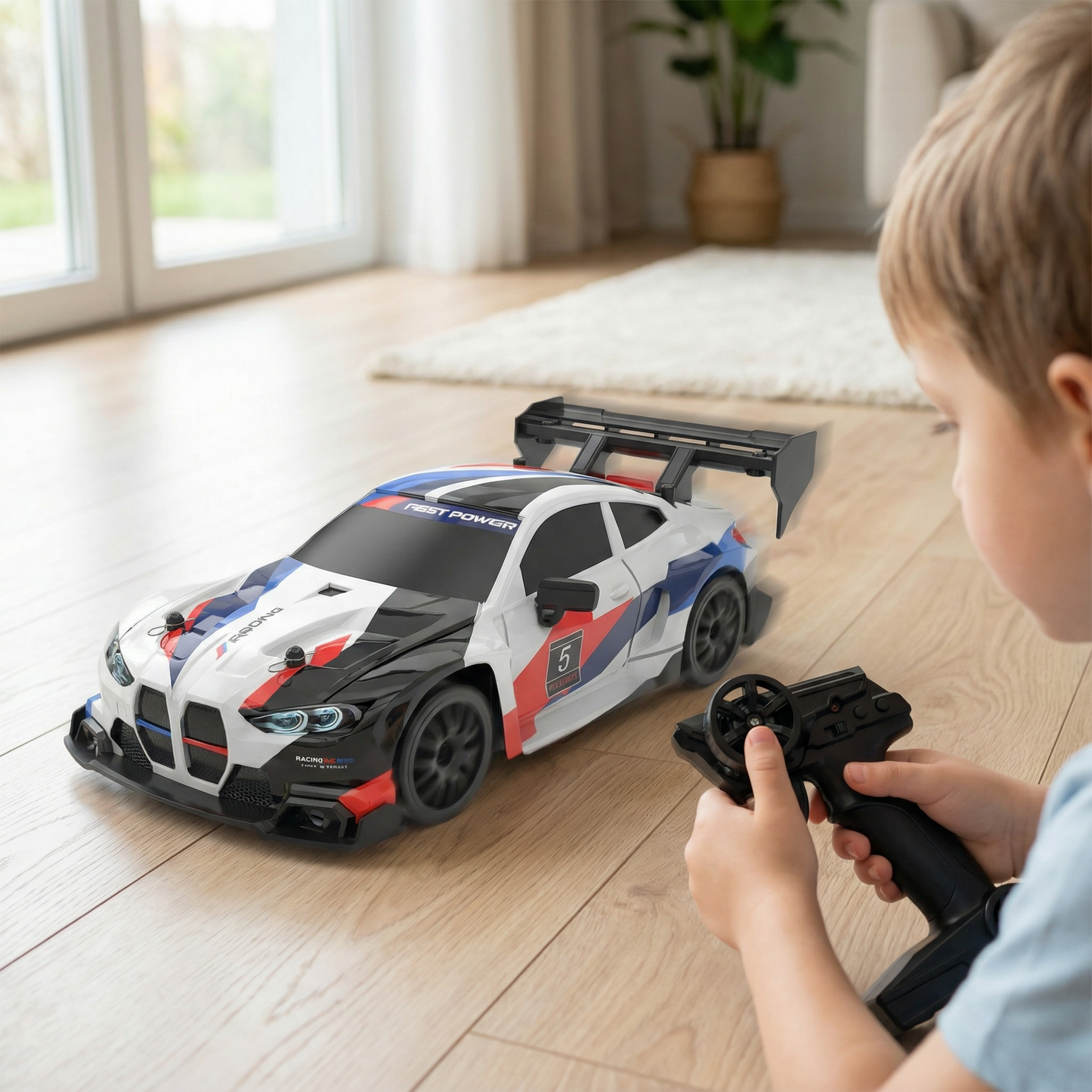 Afstand bestuurbare raceauto